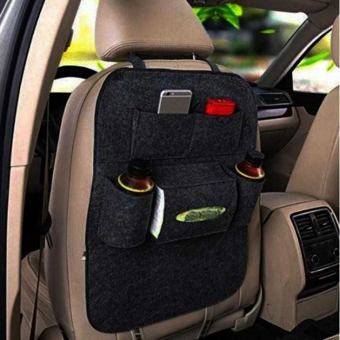 Текстилен органайзер за седалка  2204,  черен