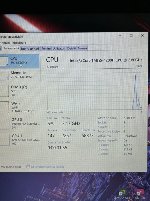 Laptop gaming| GTX960M | procesor i5| 8gb ram | ssd 128