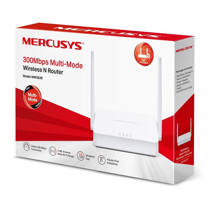 НОВ  ! Безжичен N Рутер Mercusys MW305R 300 Mbps