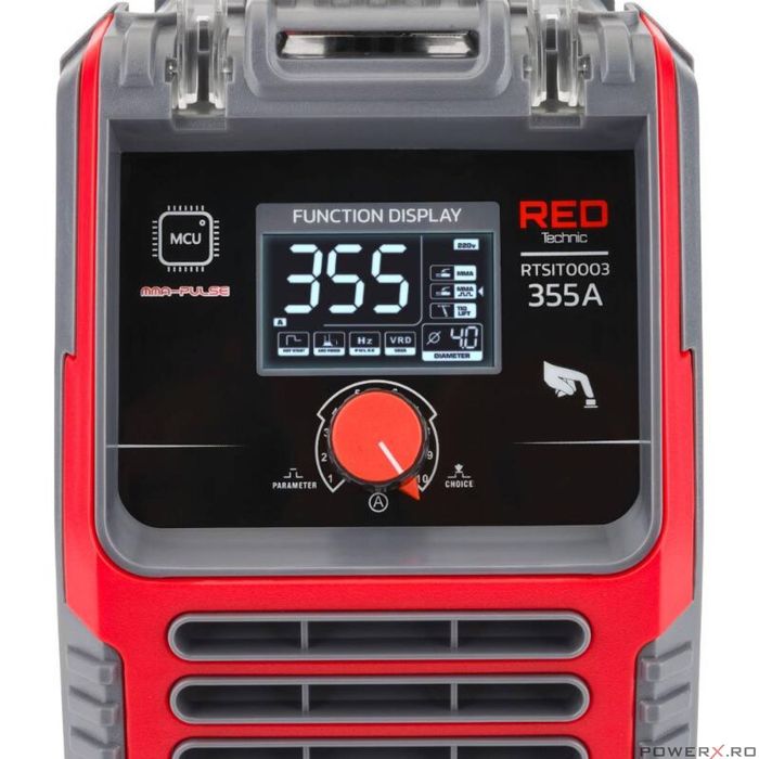 Aparat de sudura tip invertor, 355A, TIG-LIFT / MMA / MMA-PULSE, Red