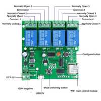 Modul Smart Switch EWeLink 4CH DC/AC 5V-32V, Micro USB