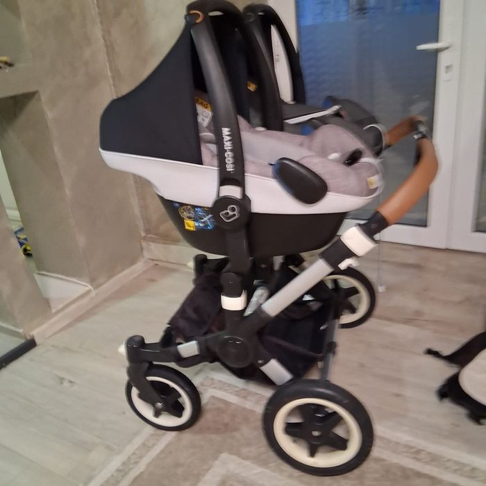 Carucior gemeni Bugaboo donkey  set 2in1 sport si scaune auto
