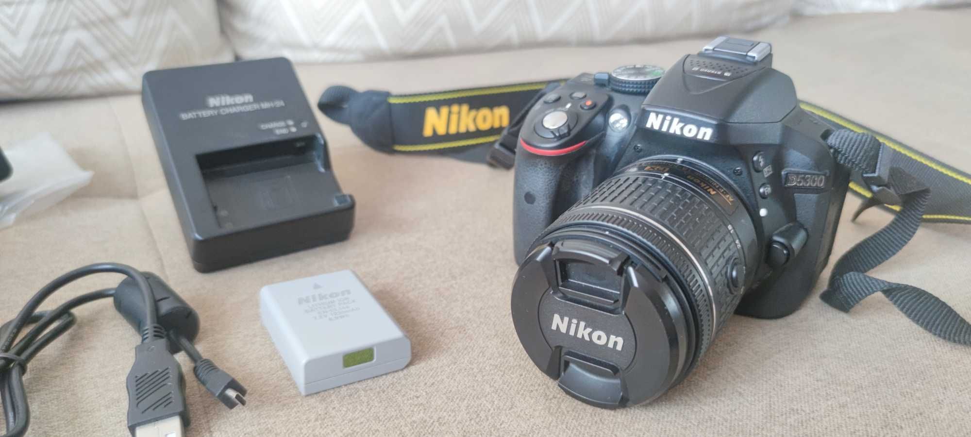 Фотоапарат Nikon D5300 18-55mm + аксесоари пълен комплект