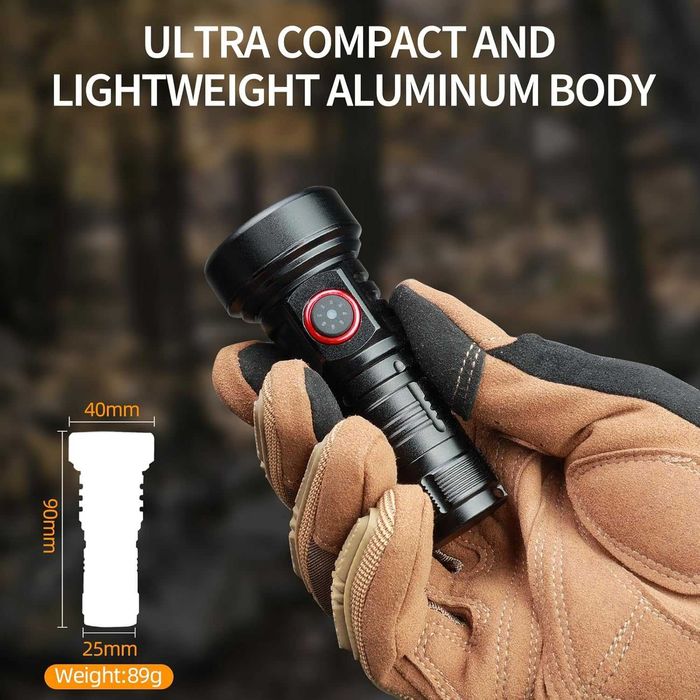 Lanternă Puternica Wurkkos 5 leduri, 5 moduri 2000 lumeni