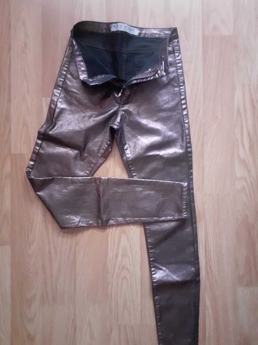 Pantaloni jeans skinny aspect metalic, Denim Co.