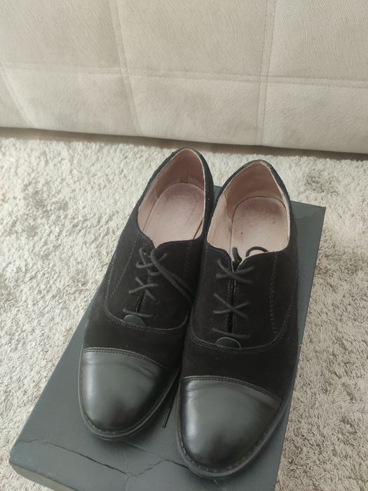 Pantofi Oxford piele negri