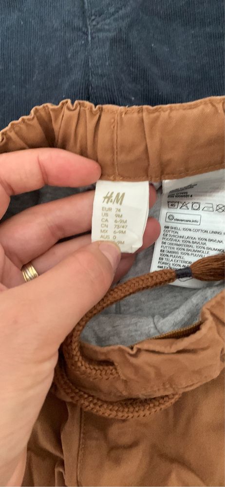 2 perechi Pantaloni căptușiți H&M mărimea 74