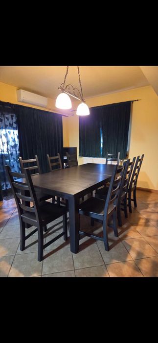 Vand set masa extensibila + 8 scaune dining wenge