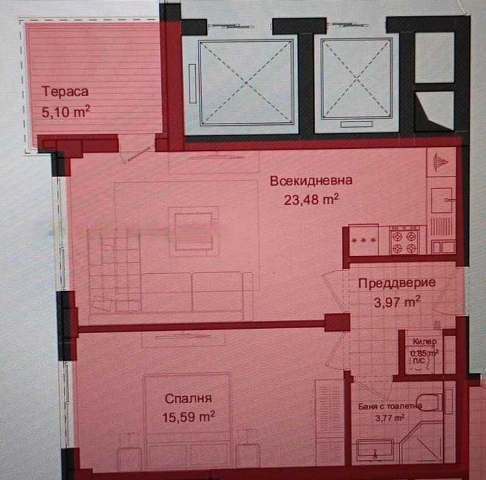 Продава се Двустаен апартамент в Пловдив, Кършияка - 74 кв.м за 838 €/кв.м - Снимка #3