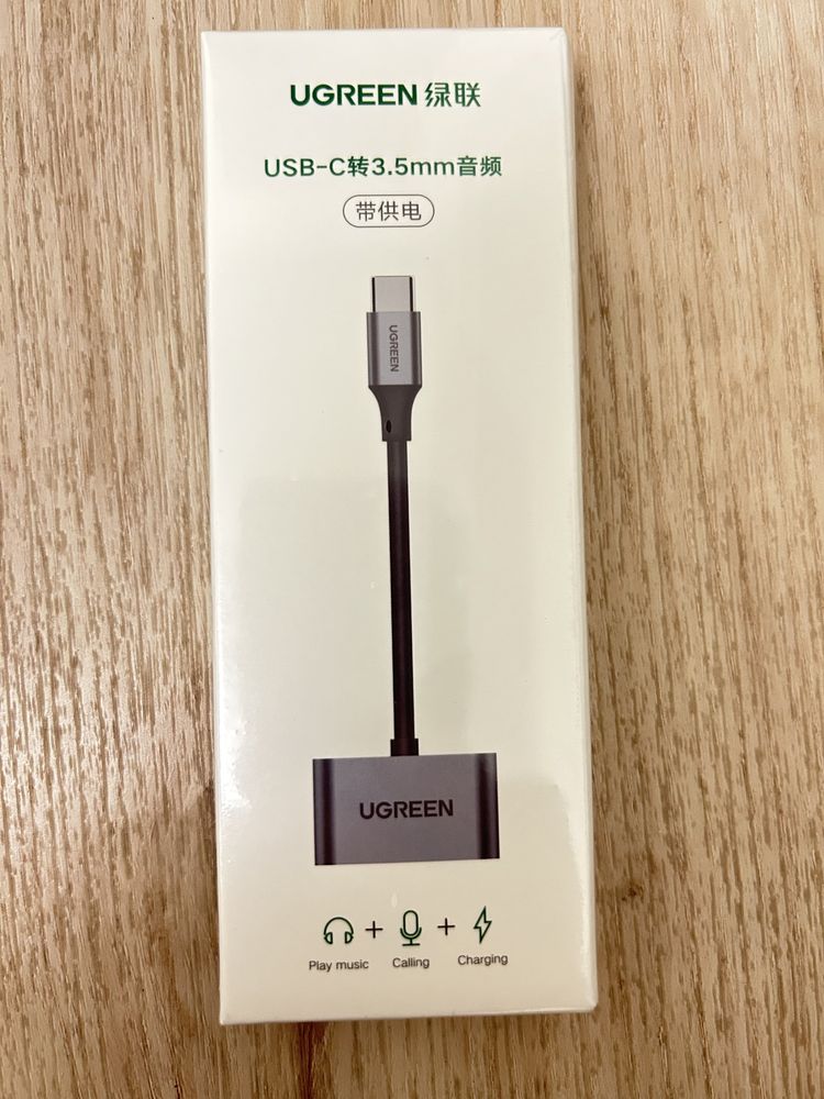 Переходник для наушника 3.5-lightning/usb-c