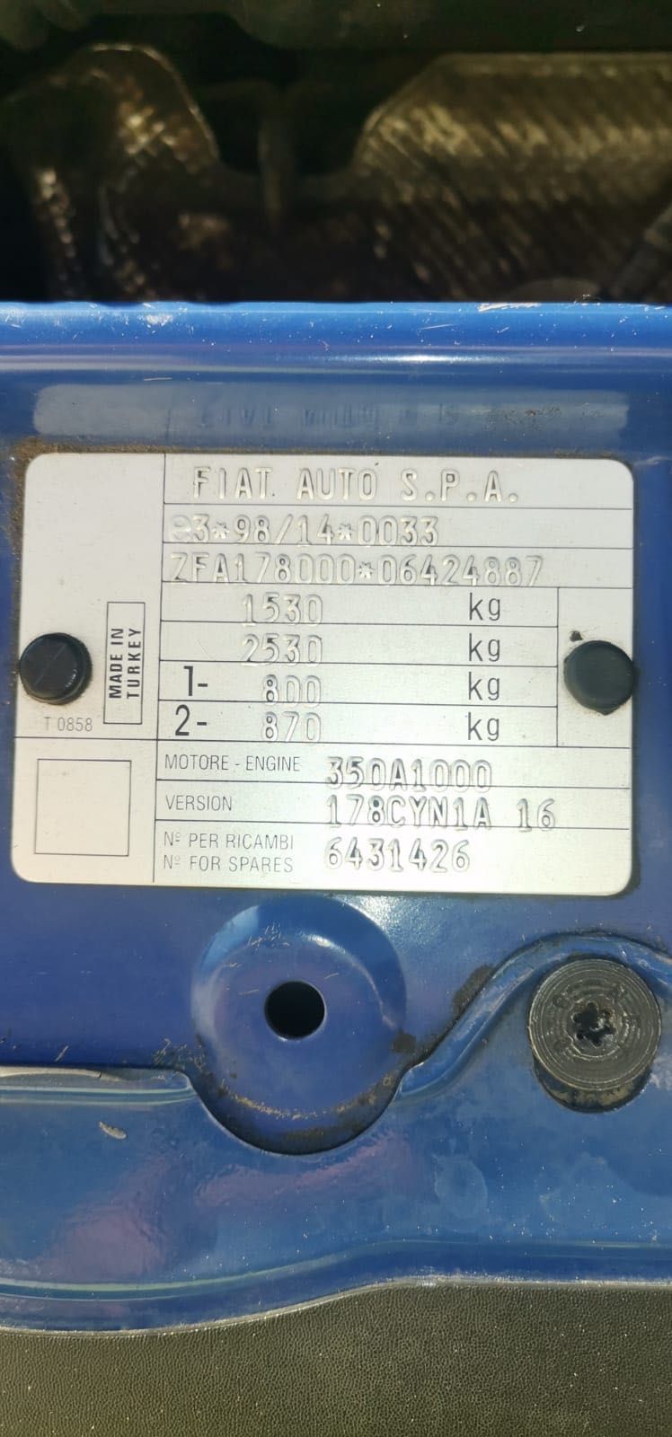 Mașina Fiat de vânzare