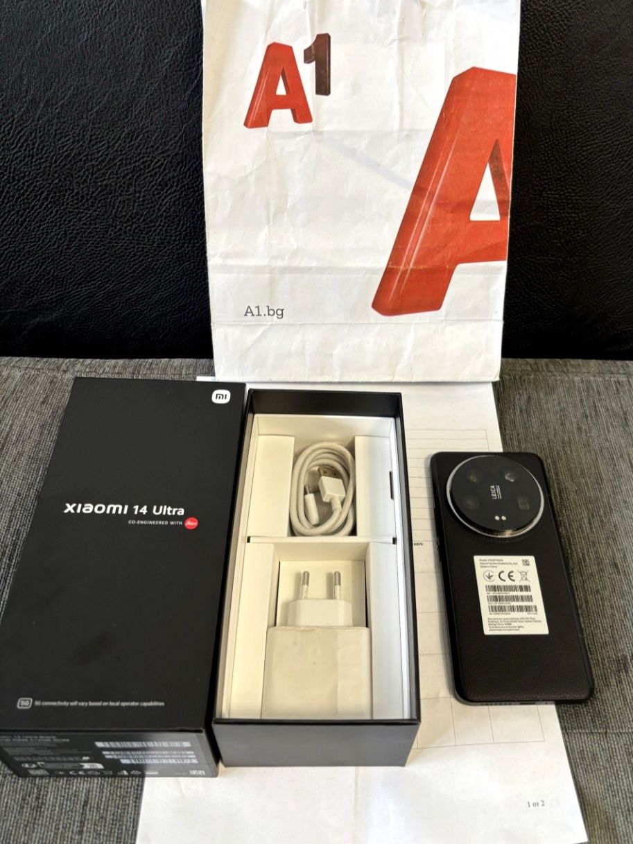 512GB Xiaomi 14 Ultra 16GB 5G Гаранция A1 2026г. Black / Черен