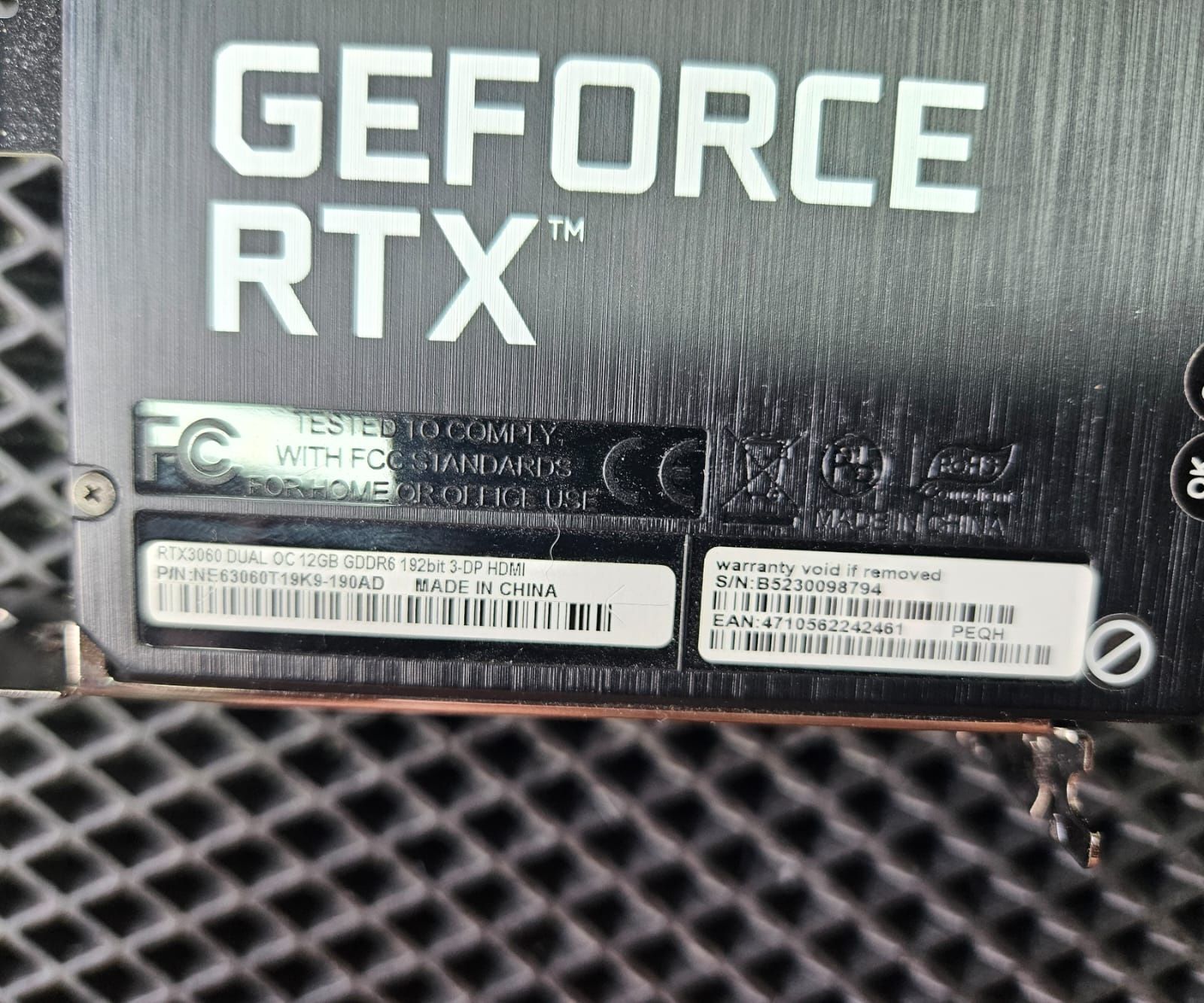RTX 3060 OC Edition 12Gb почти новая/проверка без проблем/рассрочка.