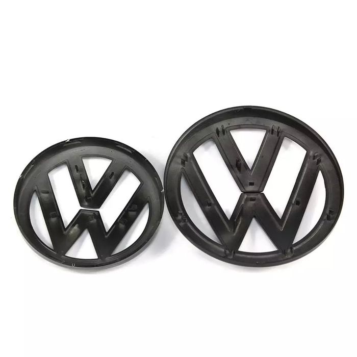 Set embleme logo stema pleoape negru lucios VW Golf 7 MK 7 fata spate