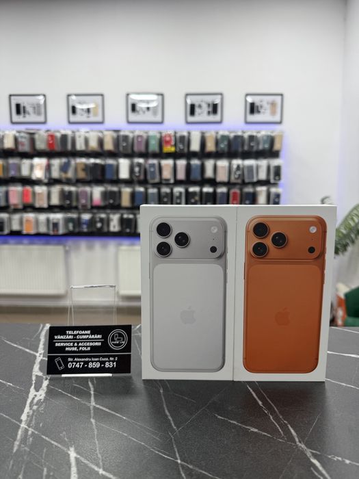 iPhone 17 Pro Max - 256Gb / 512Gb - Orange / Silver - NOU - Sigilat!