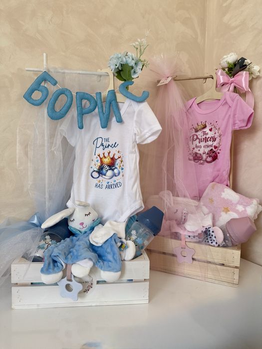 Подаръчна кошница / щайга за бебе