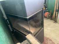 Soba lemn sticla in colt