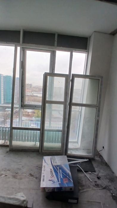 Перегородка балкона витраж пластиковая