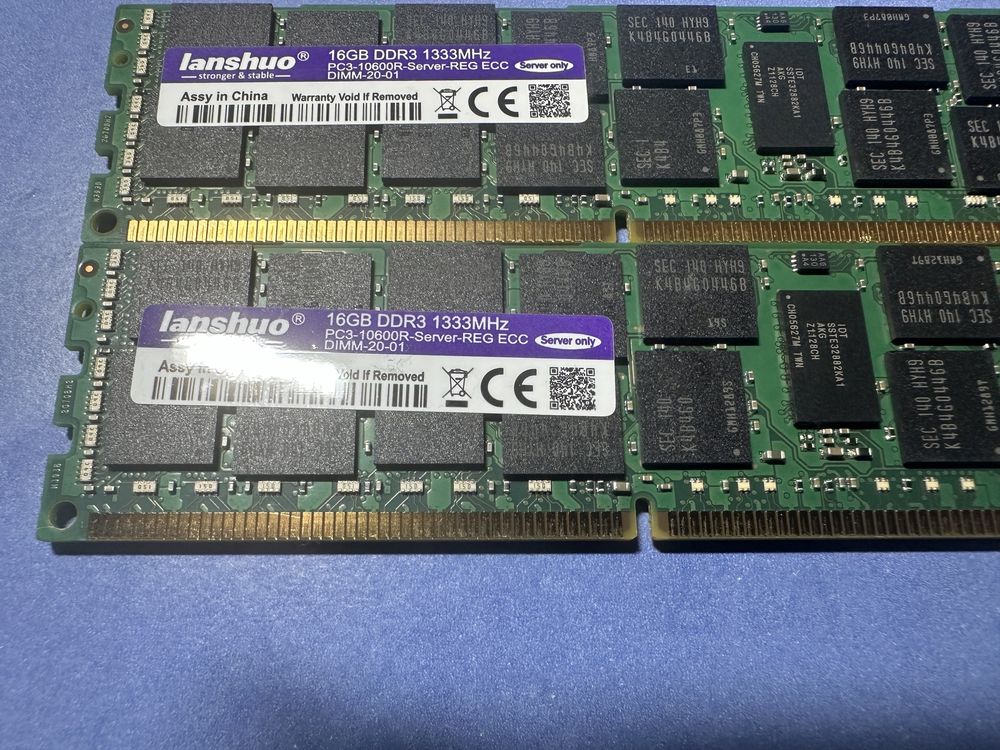 16GB DDR3 ECC 1333Mhz
