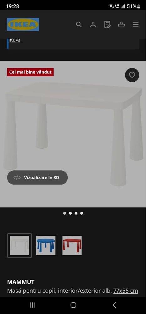 vand masa pentru copii ikea+2 scaune