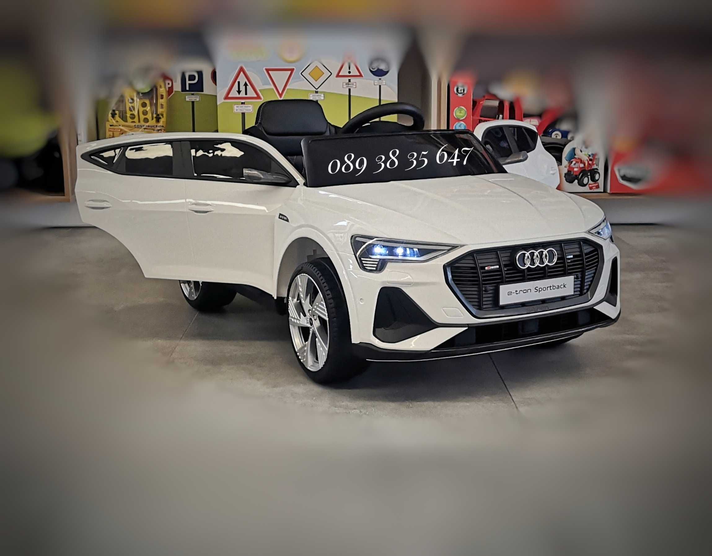ТОП ЦЕНА!НОВО!Акумулаторен джип Audi Sportback с 12V батерия,меки гуми