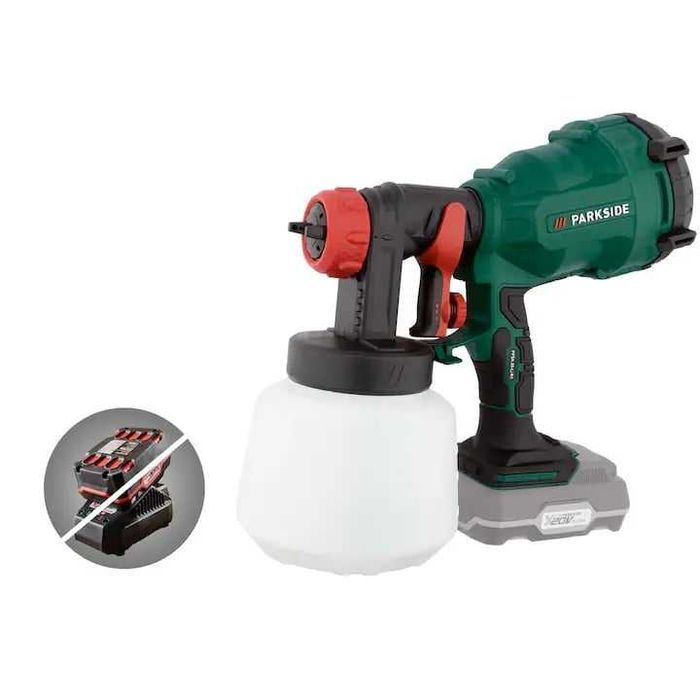 Pistol de vopsit 700ml/min, 20V, Li-Ion, Parkside