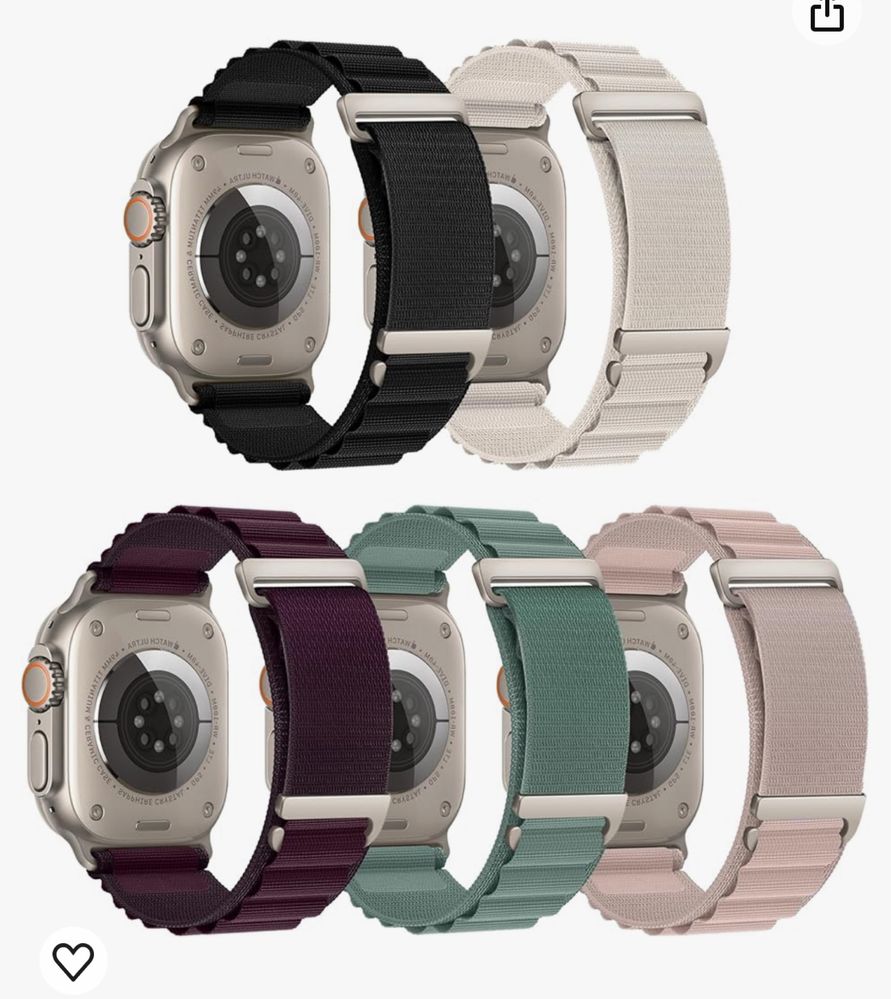 Curea Husa Metal + Nylon Double Compatibila Ceas Apple Watch