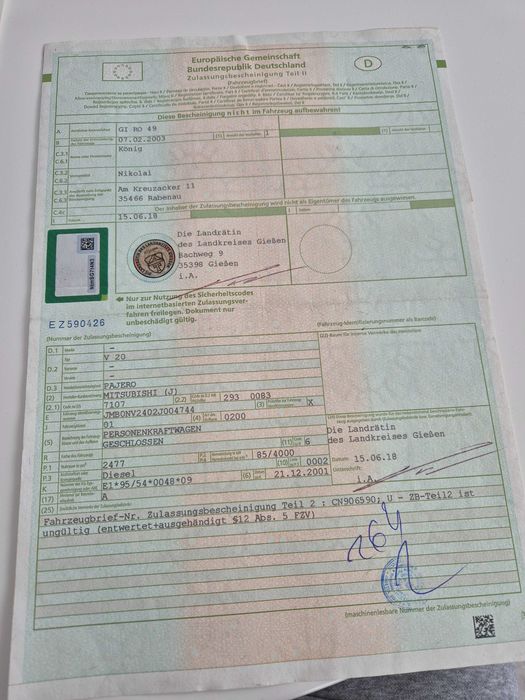 Mitsubishi pajero 2.5 ,2003,