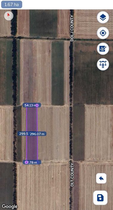 Teren extravilan arabil Dăbuleni 16100m²