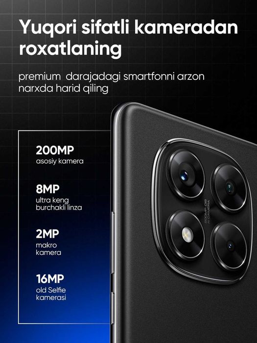 Смартфон Redmi Note 14 Pro, 5500 мА/ч, 45 Вт, AMOLED 120 Hz