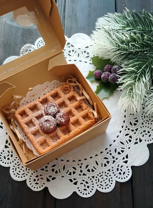 Новогодние комплименты! «Бельгийские вафли», МЫЛО ручной работы.