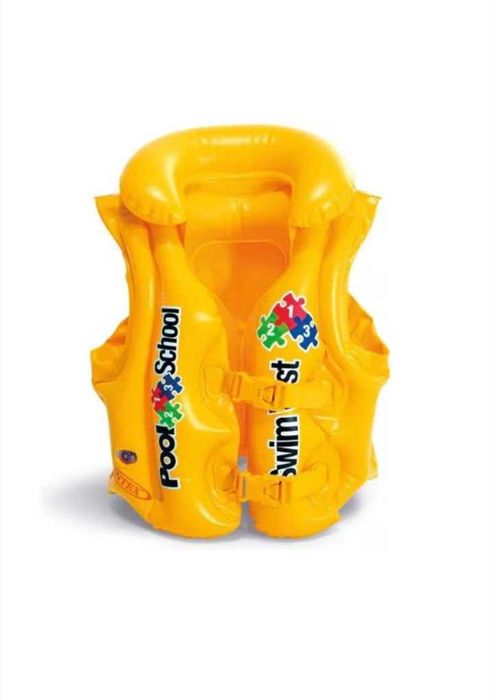 Lot Vesta de salvare pentru copii, gonflabila,3-6 ani +colac scaun