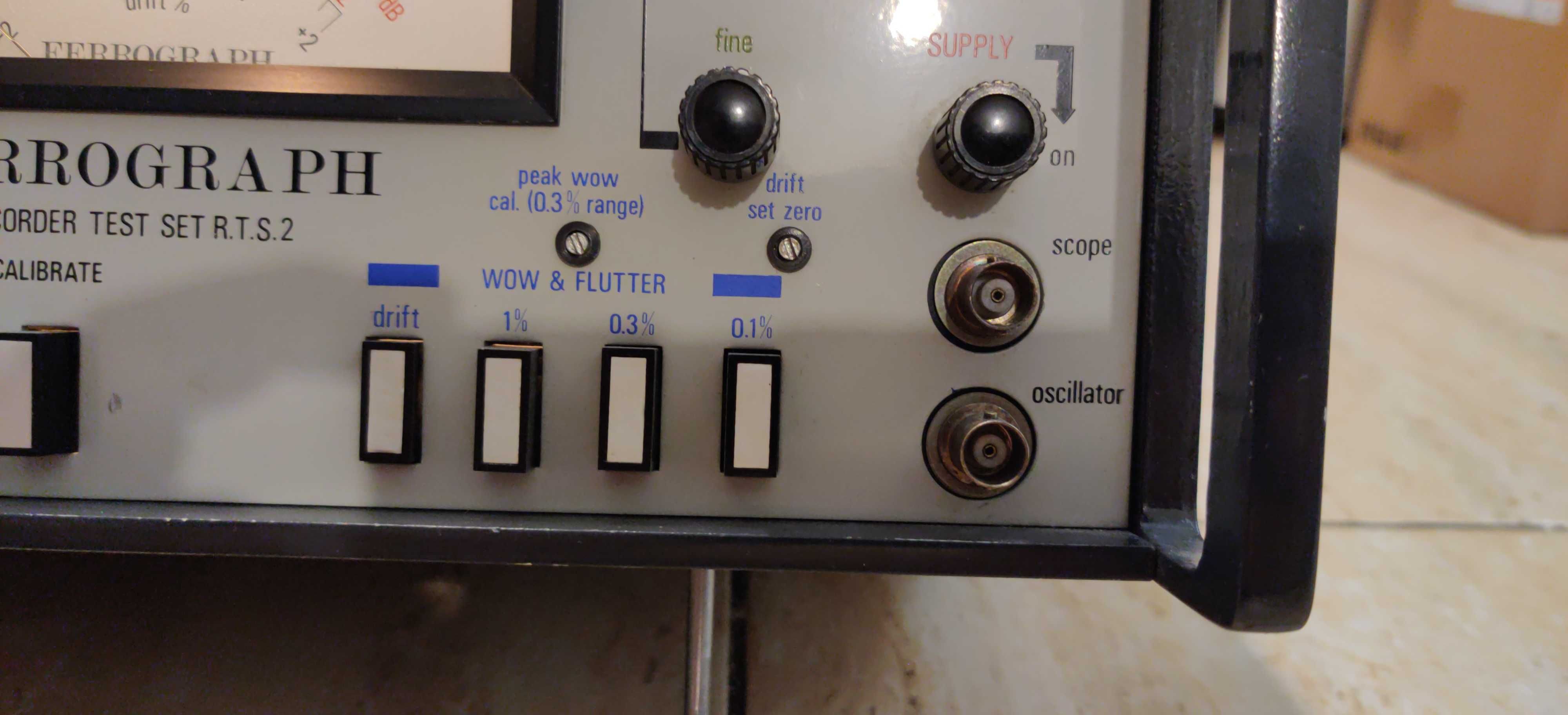 Instrument calibrari audio analog Ferrograph RTS2 functional, rar