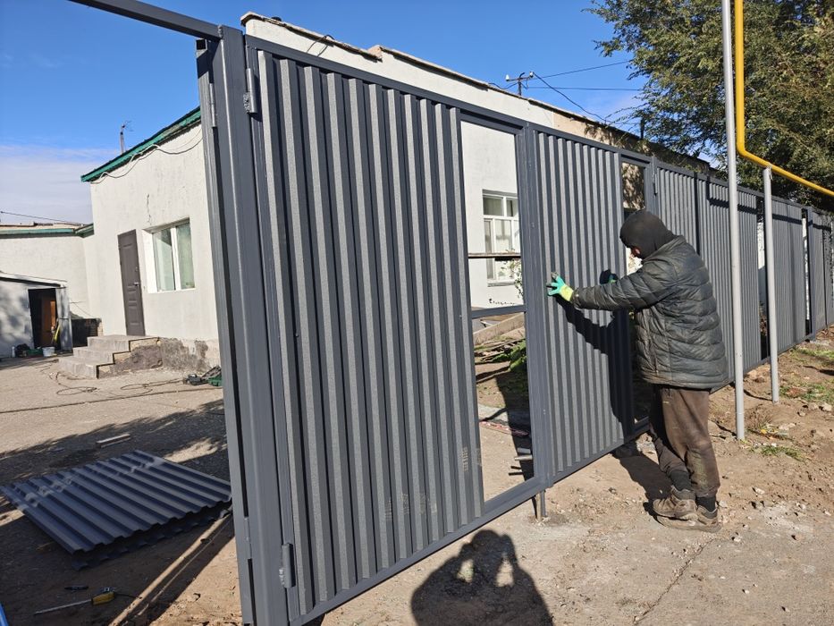 Забор. Ворота. Калитка. Откатные ворота. Ограждение участков. Заборы