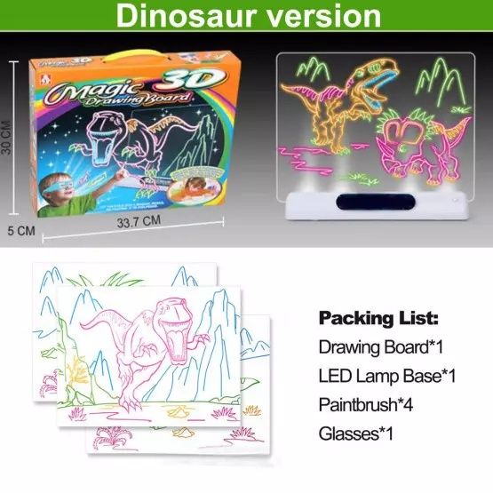 3D Детска магическа дъска комплект за рисуване Magic Drawing Board