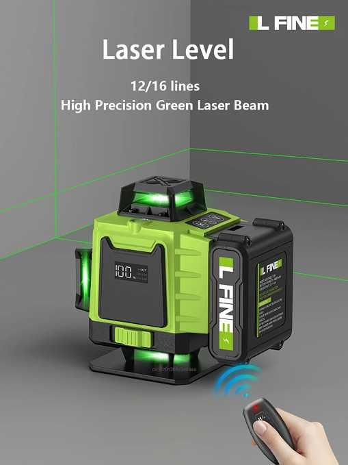 Nivela laser verde 16 LINI Telecomanda si Acumulator LitiuIon FULL BOX