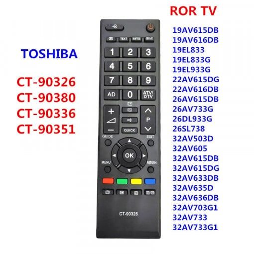 Telecomanda TOSHIBA CT-90326  SMART TV Nu e pt Dvd blu Ray nou