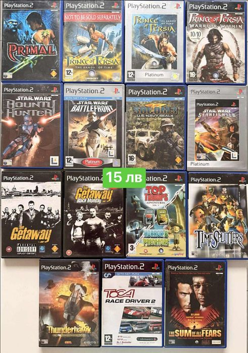Playstation 2 игри над 100 / Sponge Bob / Hitman/ Prince of Persia