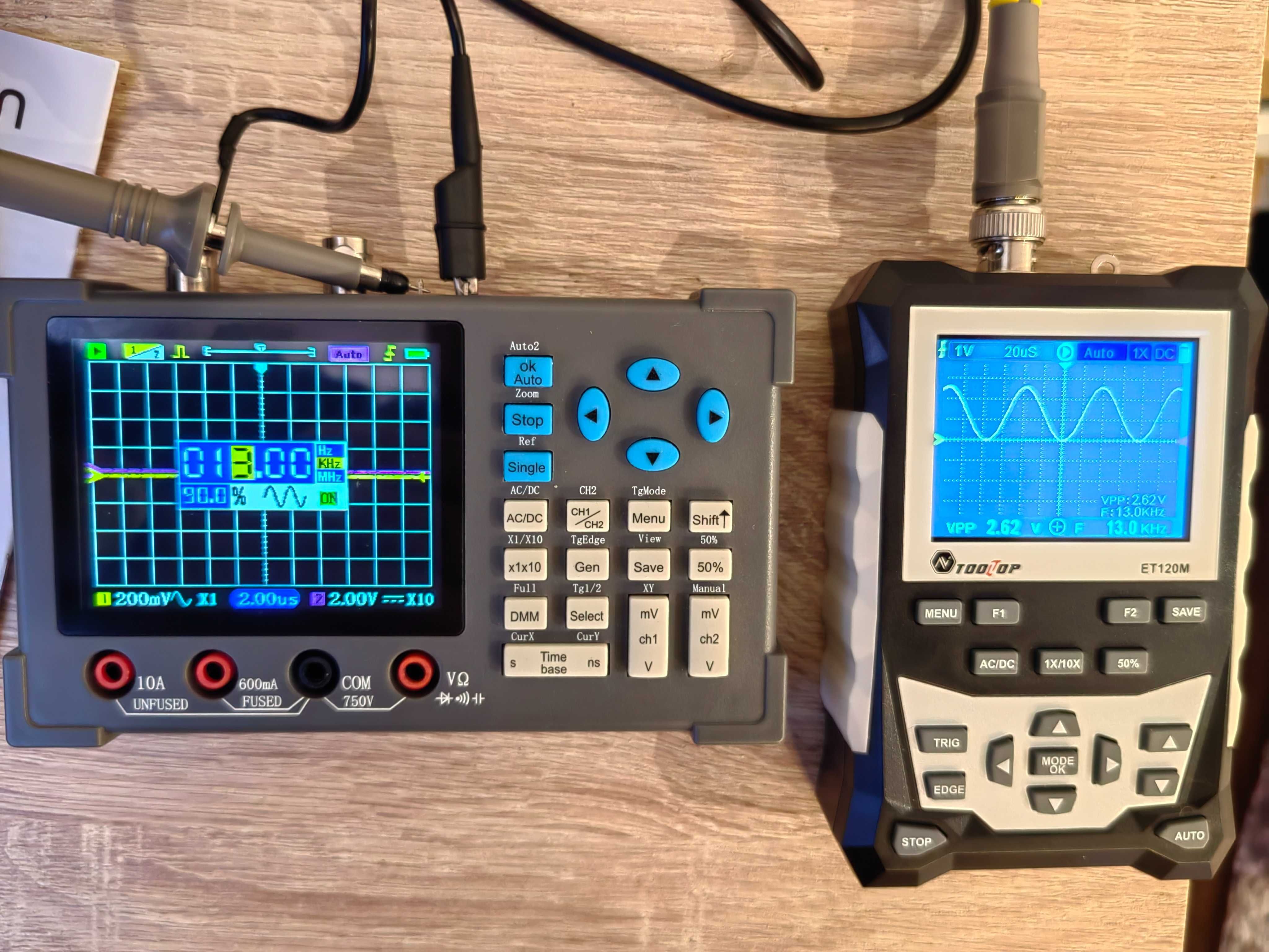 Осцилоскоп 120 Mhz , цифров ,  с генератор на  честоти