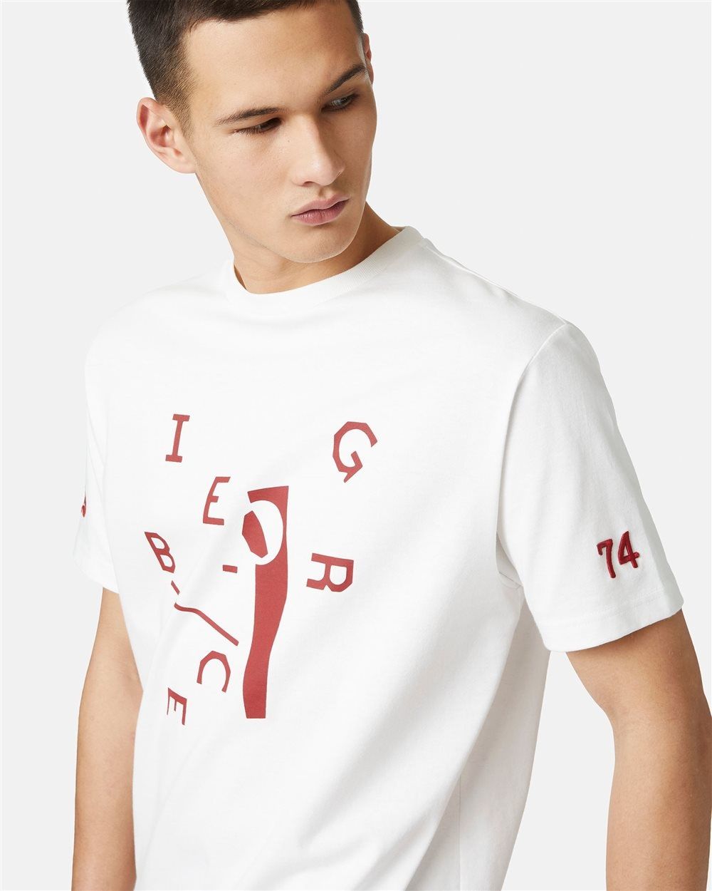 Мъжка тениска T-shirt with Iceberg lettering print detail