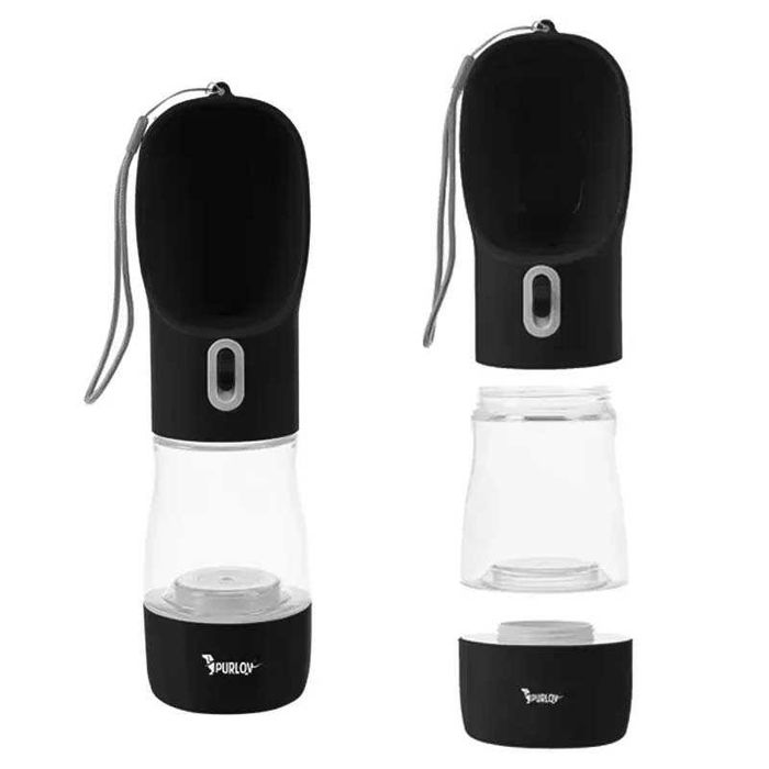 Бутилка/поилка с купичка за куче и котка 3 в 1 – вода, храна и купичка