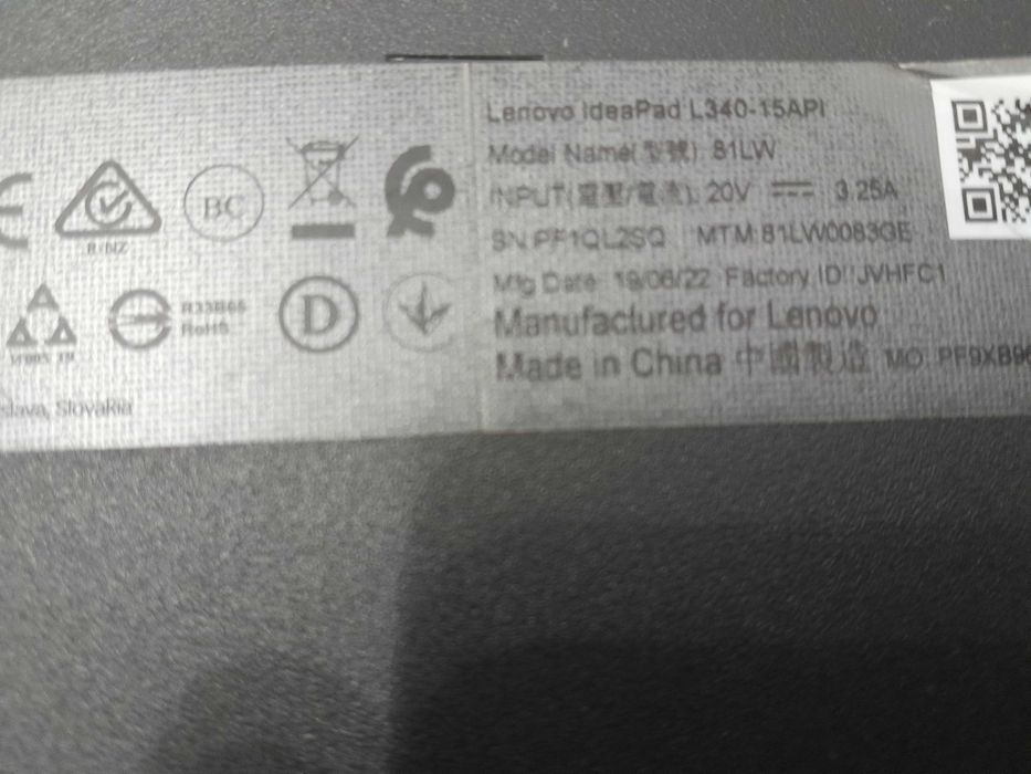 Lenovo IdeaPad L340 , 15,6" Fhd , Ryzen 3 3200U, 8 gb ram , 256 Gb Ssd