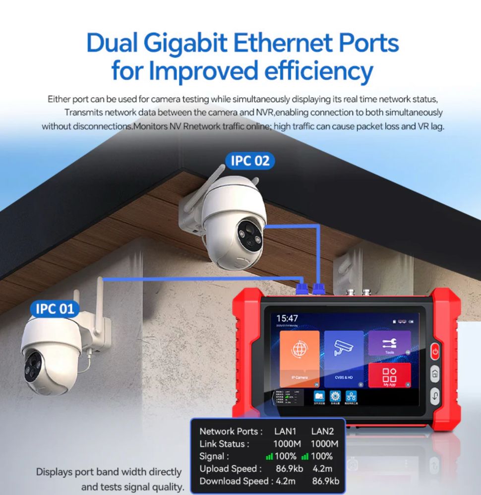 Iptester NOYAFA NF-IPC728HSO Portable IP Camera Tester