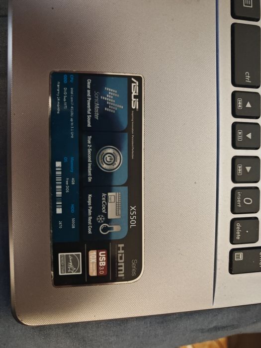 Laptop Asus X550L – i7, 12GB RAM, SSD – Funcțional, cu mici defecte