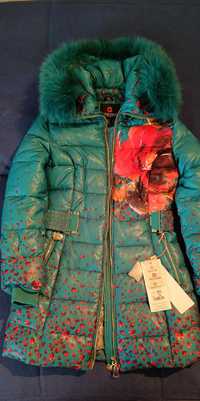 Пуховик зимний куртка зимняя на девочку новый 11-12 лет верхняя одежда