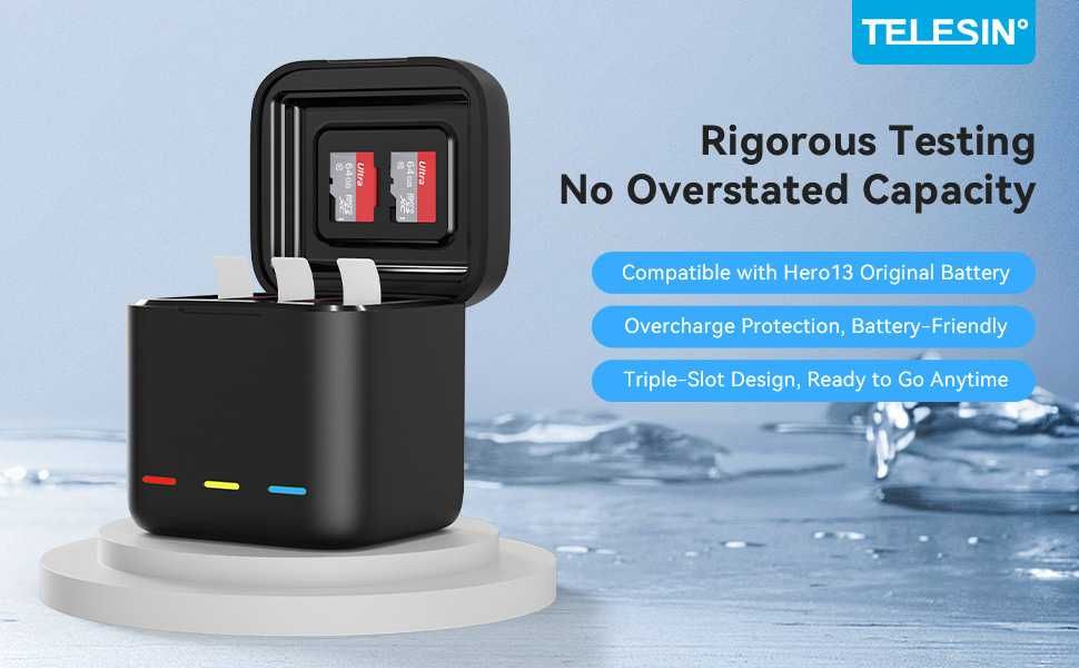 Go Pro HERO 13 Комплект батерии и зарядно TELESIN