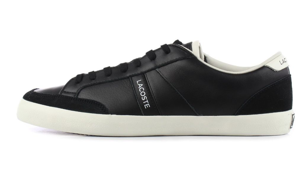 Sneakers Lacoste, barbati, piele naturala, negru, 42, 43, 44