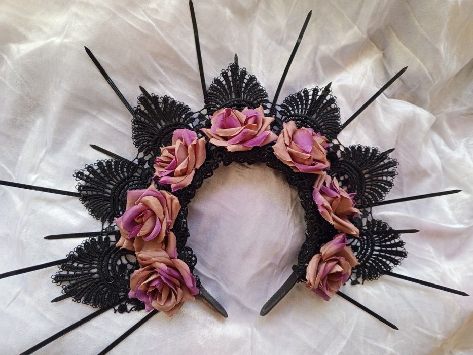 Ободок, розы, хеллоуин, тематические вечеринки, в наличии и на заказ