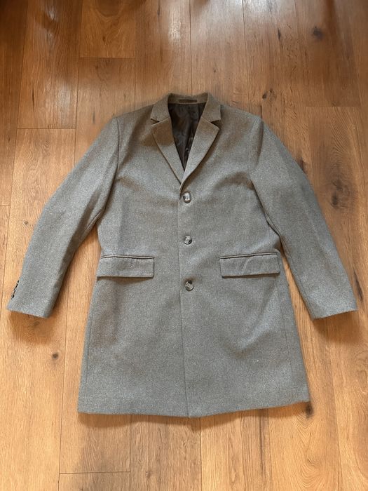 Мъжко зимно сиво палто HM