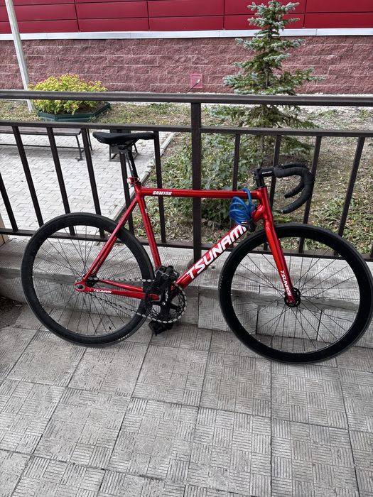 Tsunami snm100 красный, велосипед фикс